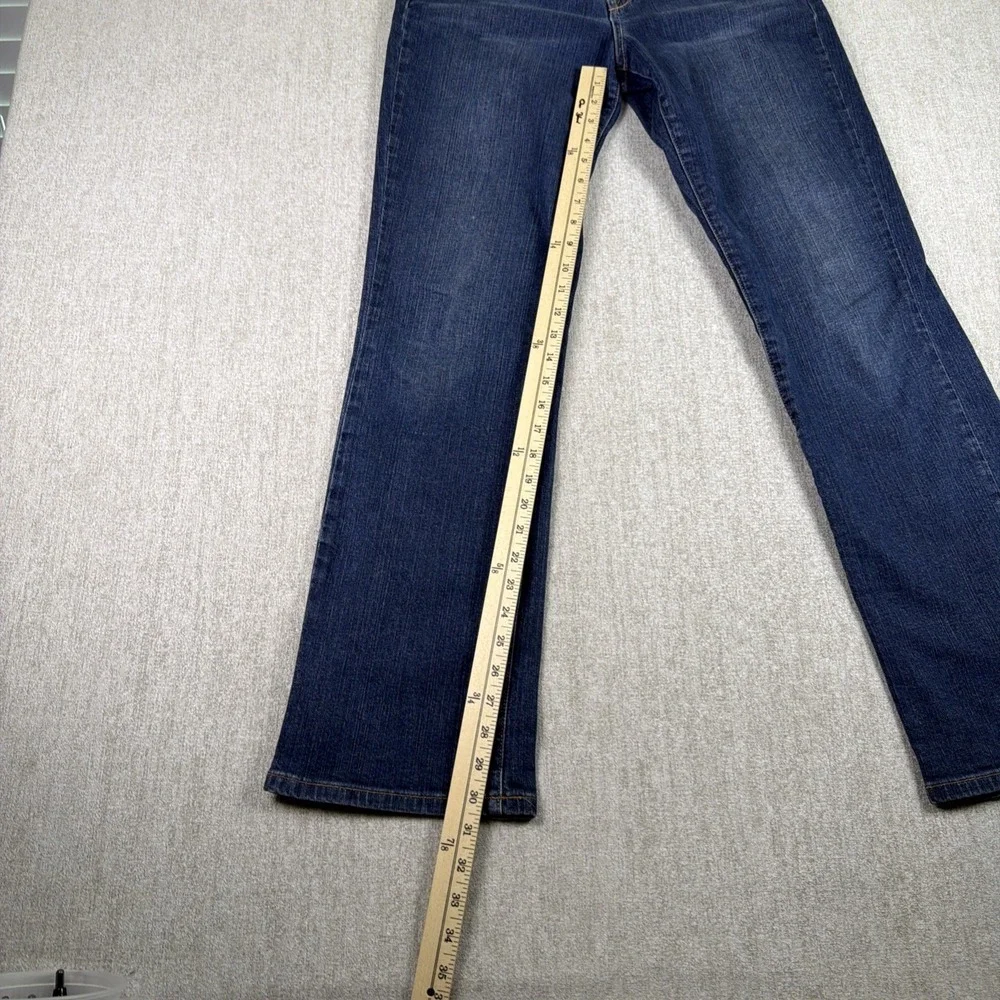 Lucky Brand Jeans Womens 8 Easy Rider Mid Rise‎ Stretch Distressed Blue Denim